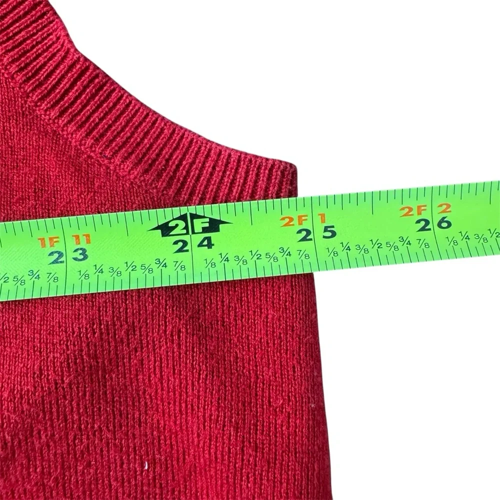 Vtg 80s Polo Ralph Lauren Men's Cotton Sweater Vest XLT Christmas Red Holiday